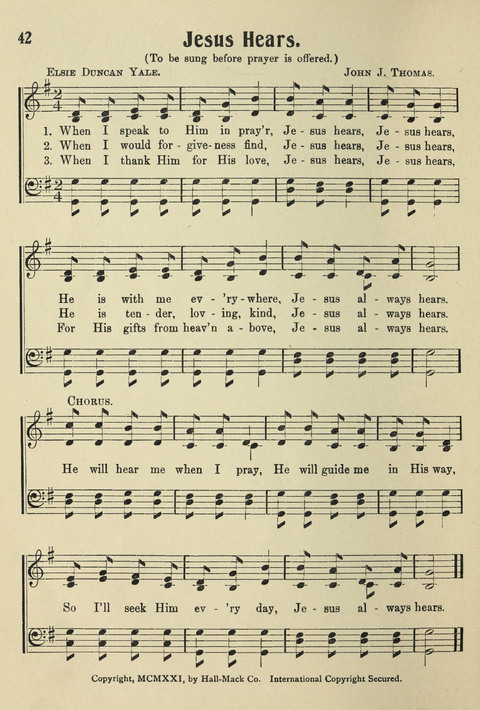 Songs for Little Singers No. 3: for primary departments of Sunday Schools page 40