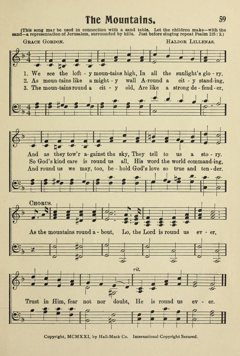 Songs for Little Singers No. 3: for primary departments of Sunday Schools page 57