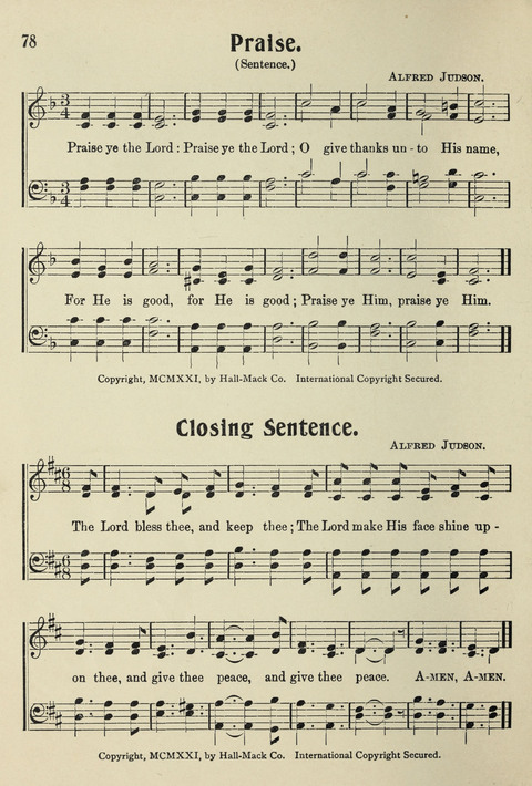 Songs for Little Singers No. 3: for primary departments of Sunday Schools page 76