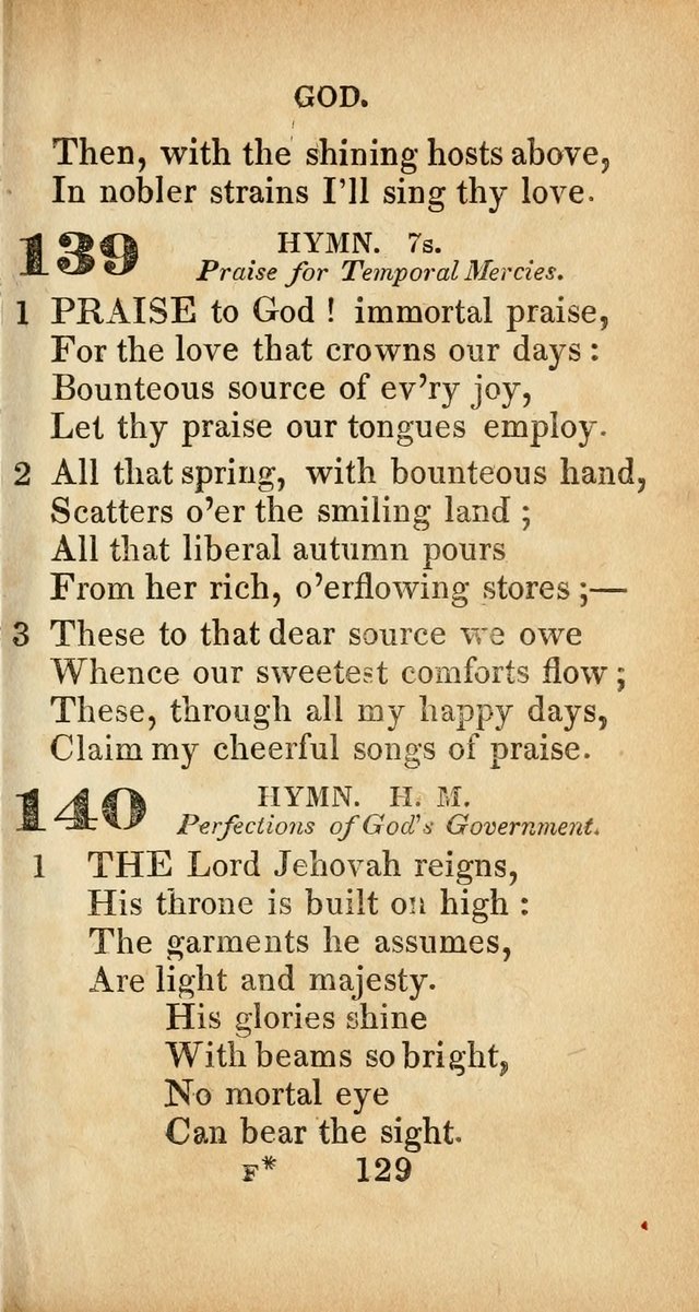 Sacred lyrics, or Select hymns: particularly adapted to revivals of religion, and intended as a supplement to Watts.  page 129