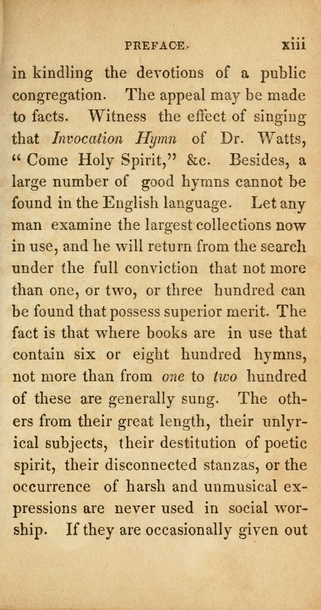 Sacred lyrics, or Select hymns: particularly adapted to revivals of religion, and intended as a supplement to Watts.  page 13