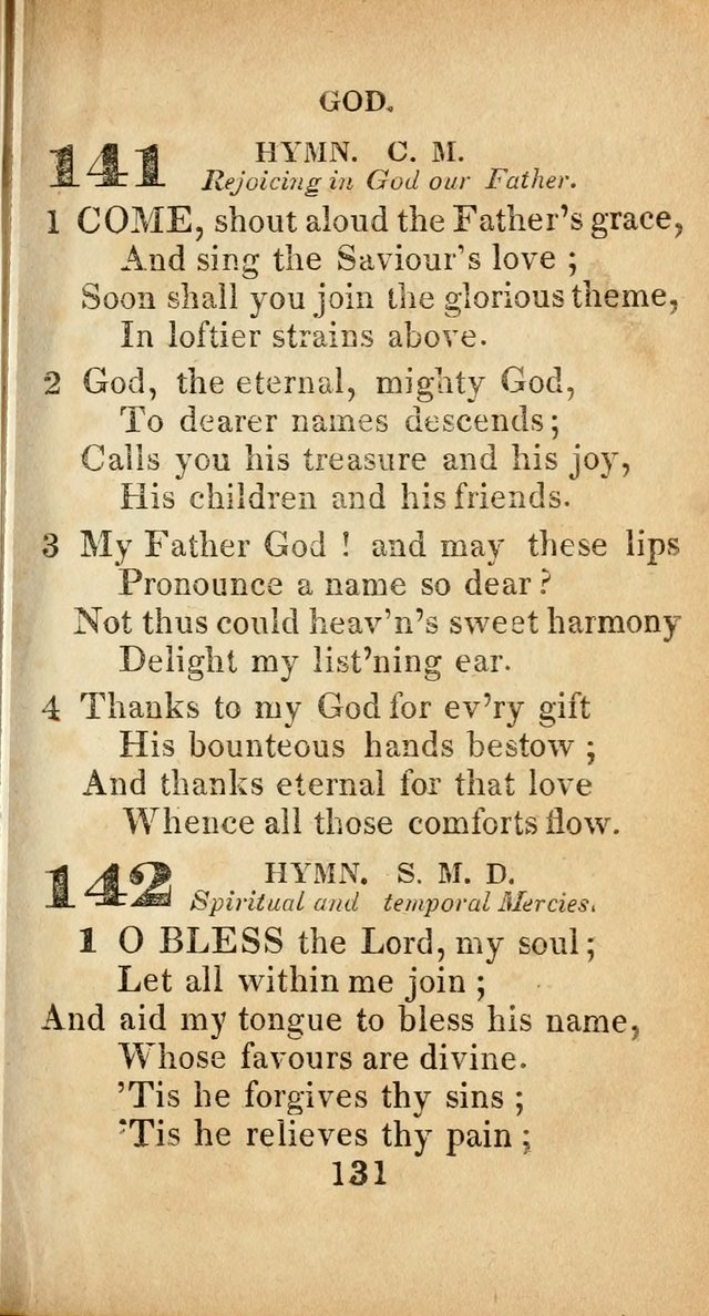 Sacred lyrics, or Select hymns: particularly adapted to revivals of religion, and intended as a supplement to Watts.  page 131