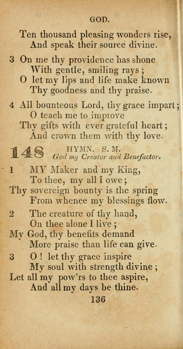 Sacred lyrics, or Select hymns: particularly adapted to revivals of religion, and intended as a supplement to Watts.  page 136