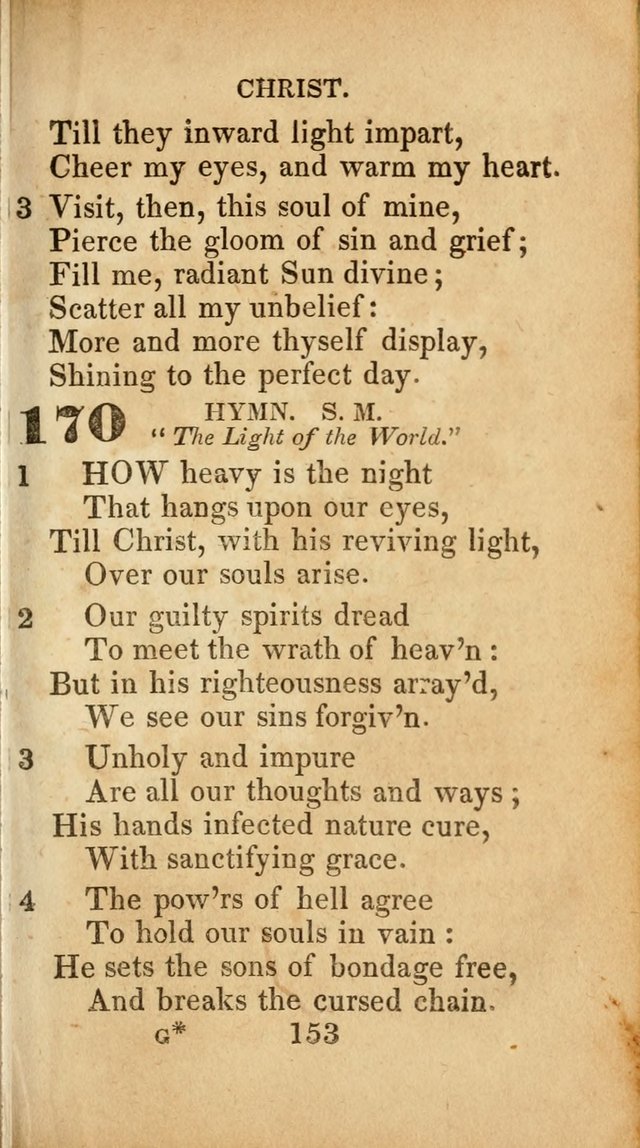 Sacred lyrics, or Select hymns: particularly adapted to revivals of religion, and intended as a supplement to Watts.  page 153