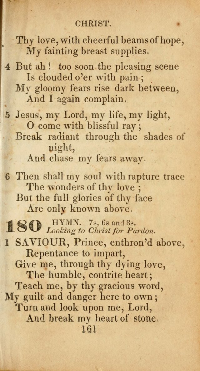 Sacred lyrics, or Select hymns: particularly adapted to revivals of religion, and intended as a supplement to Watts.  page 161