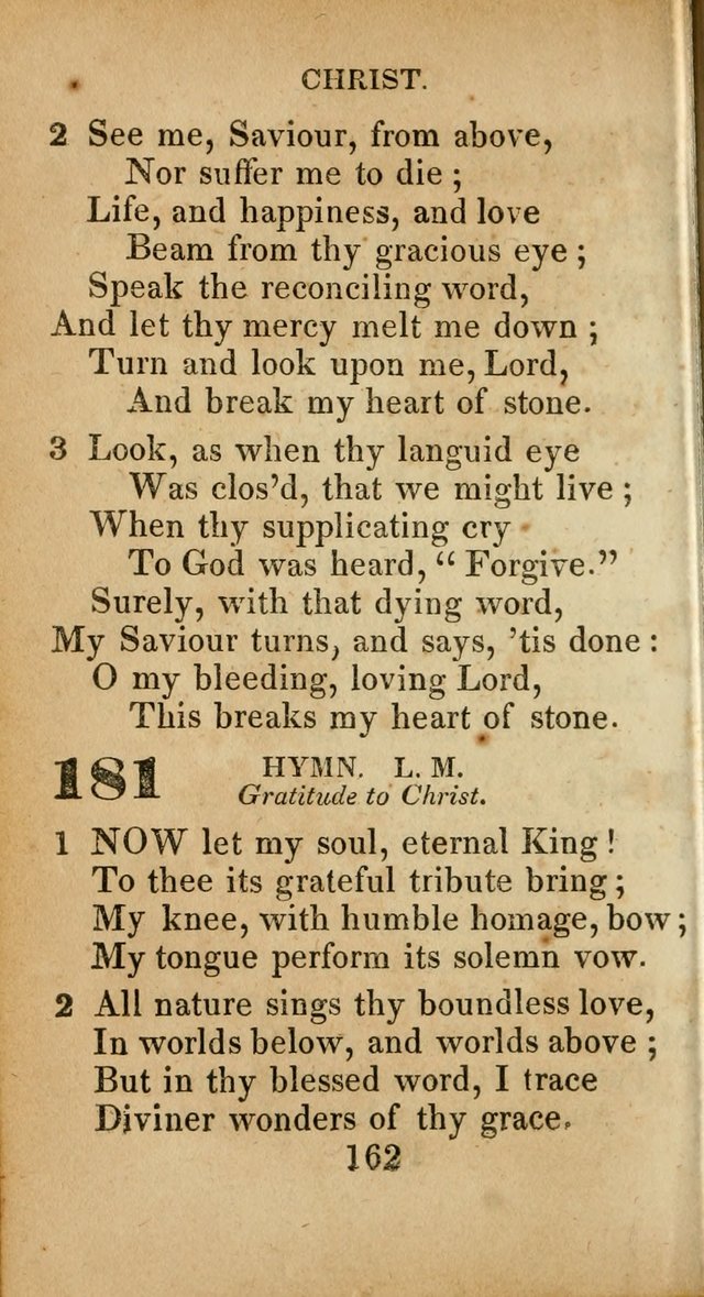 Sacred lyrics, or Select hymns: particularly adapted to revivals of religion, and intended as a supplement to Watts.  page 162