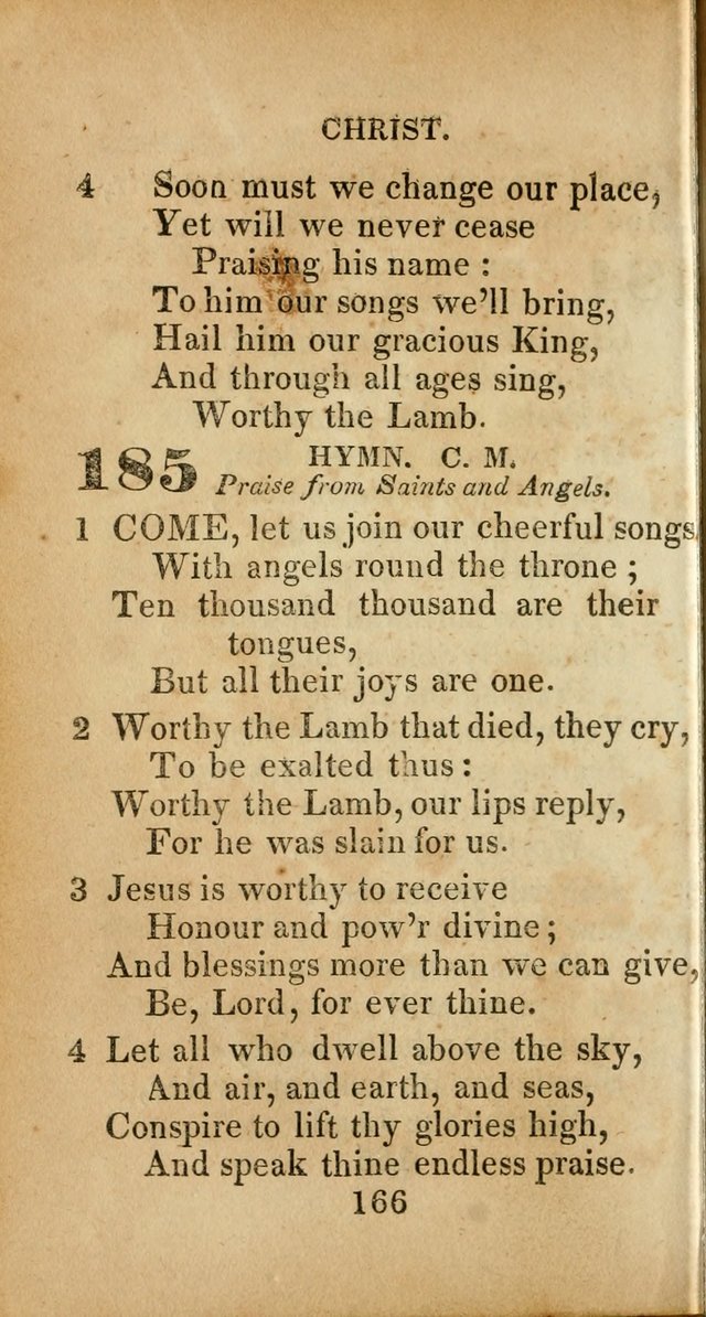 Sacred lyrics, or Select hymns: particularly adapted to revivals of religion, and intended as a supplement to Watts.  page 166