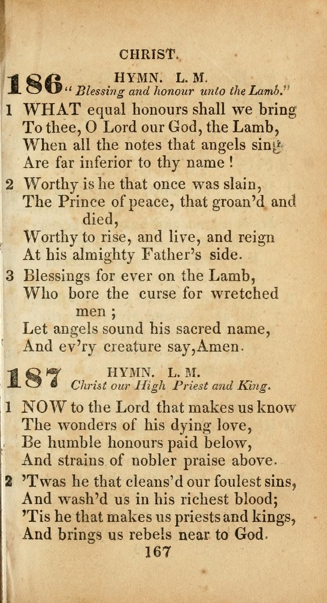 Sacred lyrics, or Select hymns: particularly adapted to revivals of religion, and intended as a supplement to Watts.  page 167