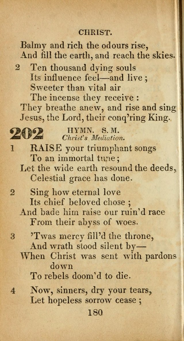 Sacred lyrics, or Select hymns: particularly adapted to revivals of religion, and intended as a supplement to Watts.  page 180