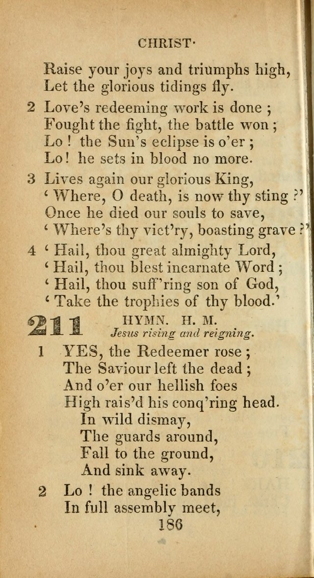 Sacred lyrics, or Select hymns: particularly adapted to revivals of religion, and intended as a supplement to Watts.  page 186