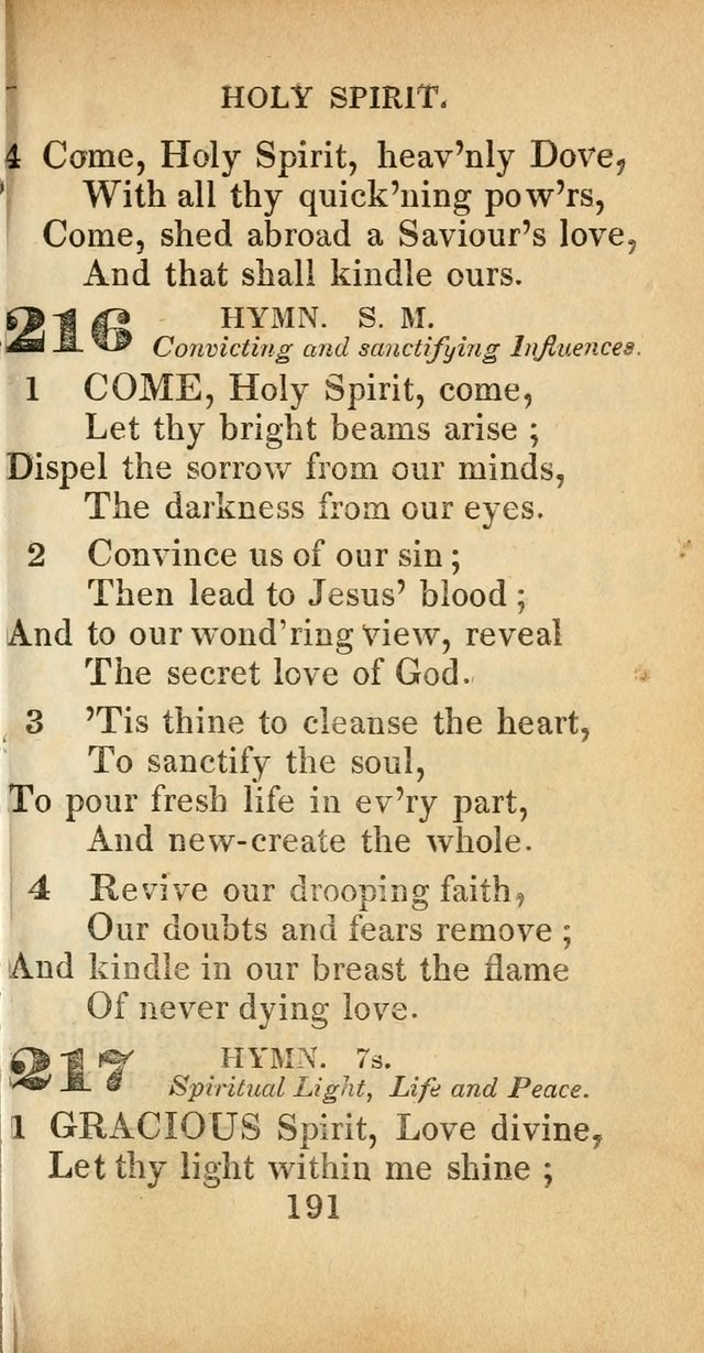 Sacred lyrics, or Select hymns: particularly adapted to revivals of religion, and intended as a supplement to Watts.  page 191