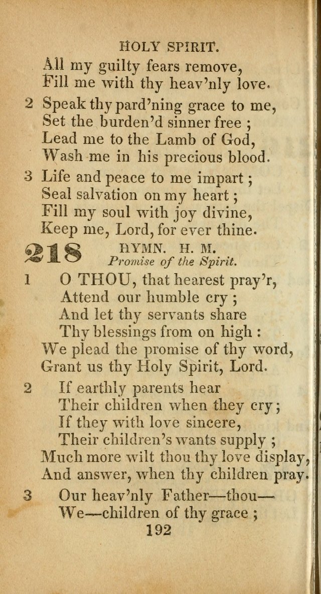 Sacred lyrics, or Select hymns: particularly adapted to revivals of religion, and intended as a supplement to Watts.  page 192