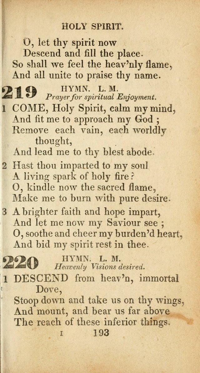 Sacred lyrics, or Select hymns: particularly adapted to revivals of religion, and intended as a supplement to Watts.  page 193