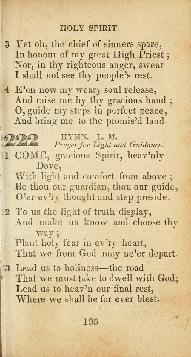 Sacred lyrics, or Select hymns: particularly adapted to revivals of religion, and intended as a supplement to Watts.  page 195