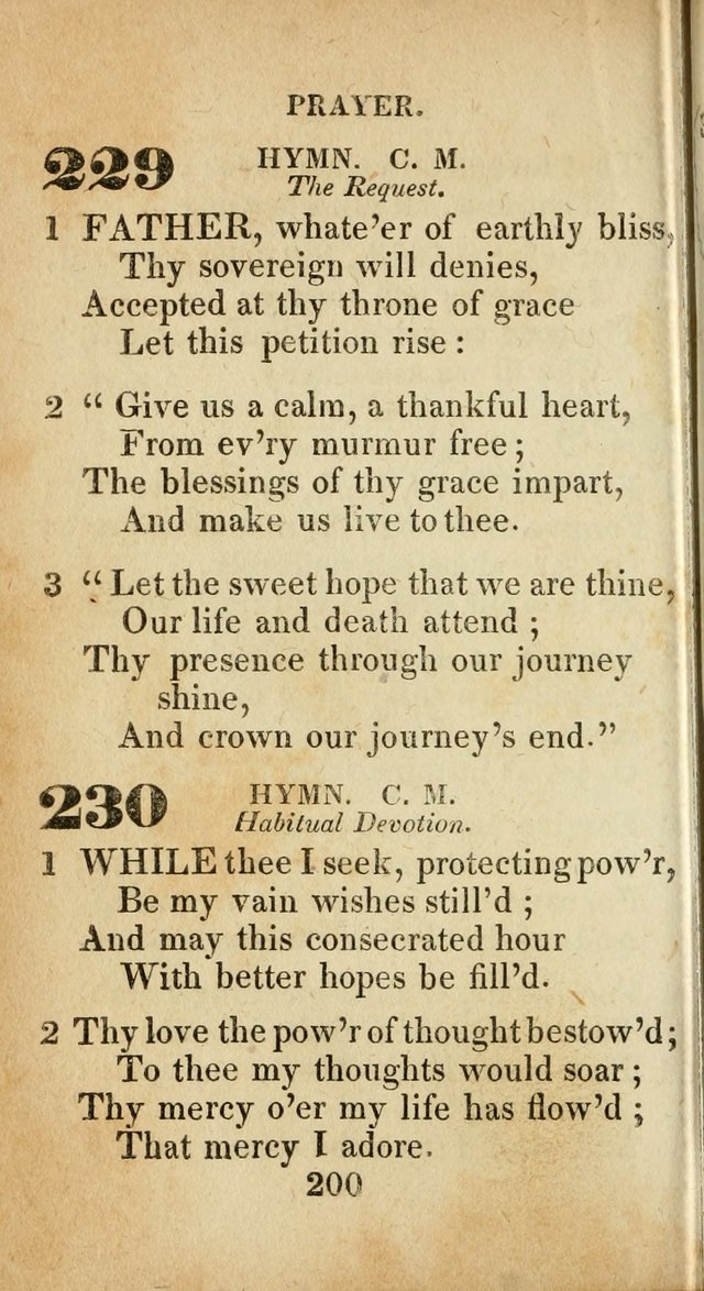 Sacred lyrics, or Select hymns: particularly adapted to revivals of religion, and intended as a supplement to Watts.  page 200