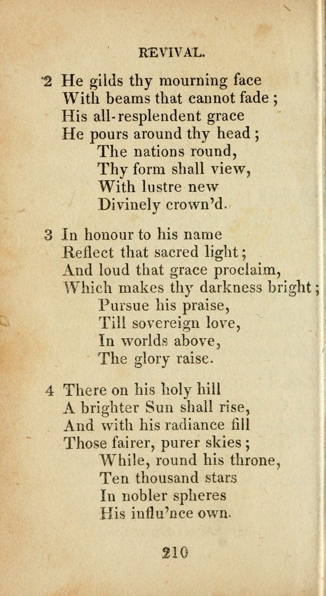 Sacred lyrics, or Select hymns: particularly adapted to revivals of religion, and intended as a supplement to Watts.  page 210