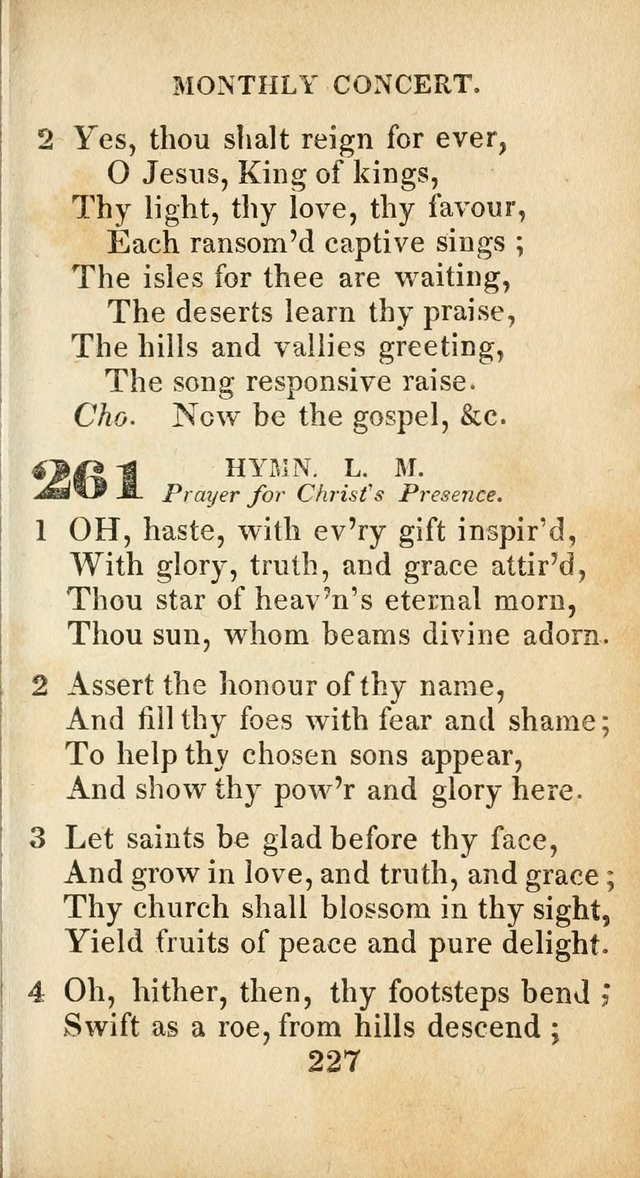 Sacred lyrics, or Select hymns: particularly adapted to revivals of religion, and intended as a supplement to Watts.  page 227