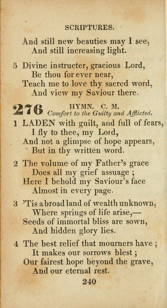 Sacred lyrics, or Select hymns: particularly adapted to revivals of religion, and intended as a supplement to Watts.  page 240