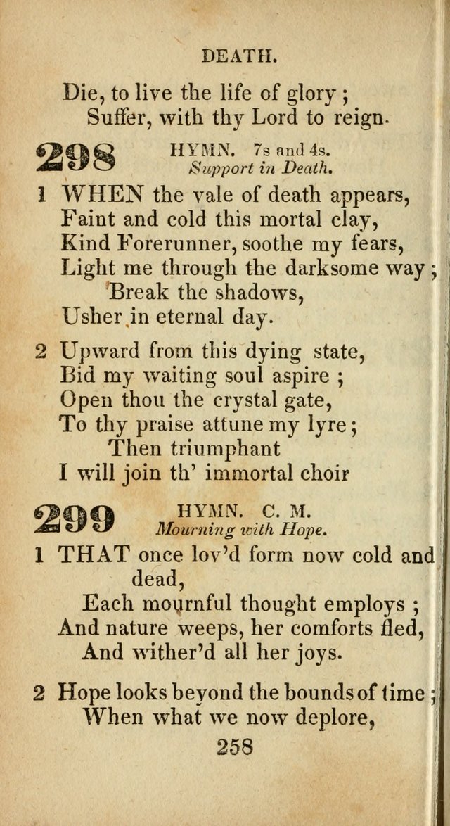 Sacred lyrics, or Select hymns: particularly adapted to revivals of religion, and intended as a supplement to Watts.  page 258