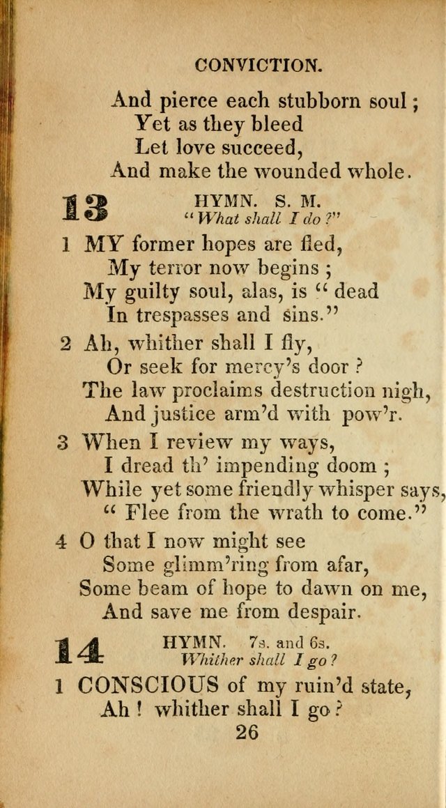 Sacred lyrics, or Select hymns: particularly adapted to revivals of religion, and intended as a supplement to Watts.  page 26