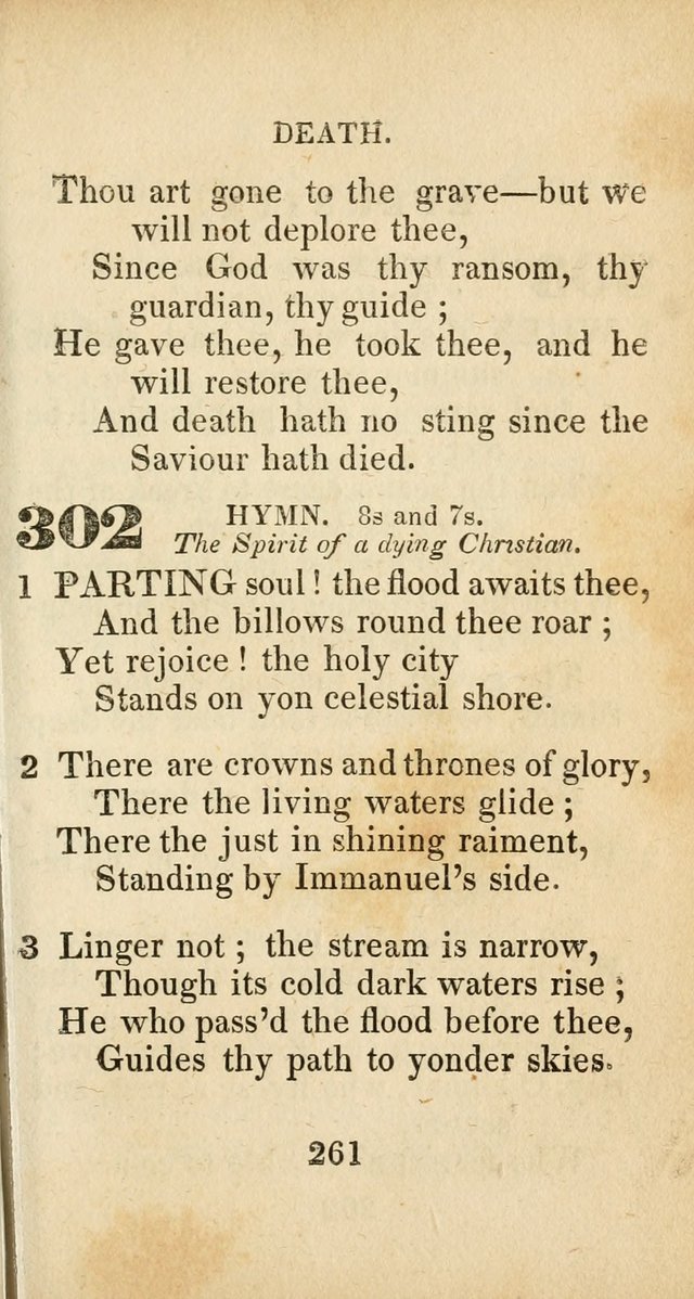 Sacred lyrics, or Select hymns: particularly adapted to revivals of religion, and intended as a supplement to Watts.  page 261