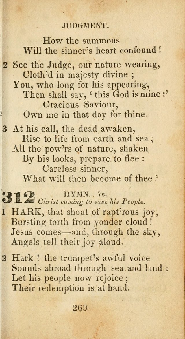 Sacred lyrics, or Select hymns: particularly adapted to revivals of religion, and intended as a supplement to Watts.  page 269