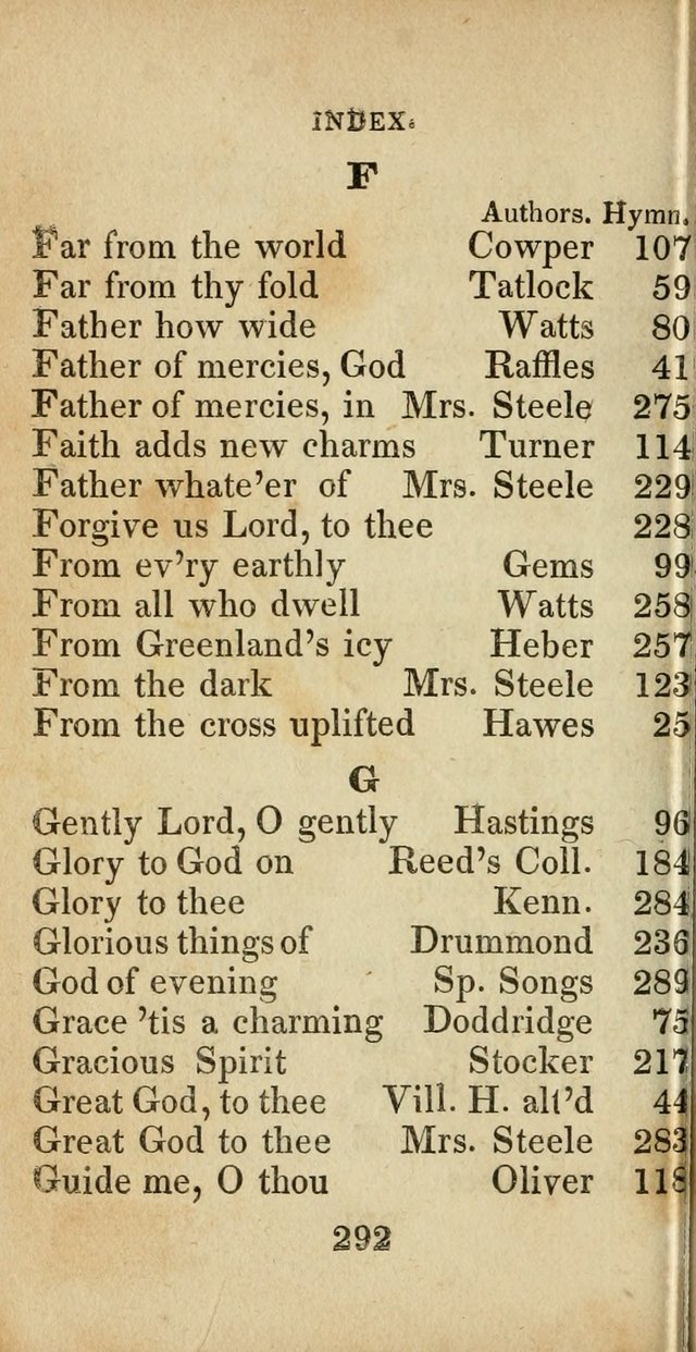 Sacred lyrics, or Select hymns: particularly adapted to revivals of religion, and intended as a supplement to Watts.  page 292