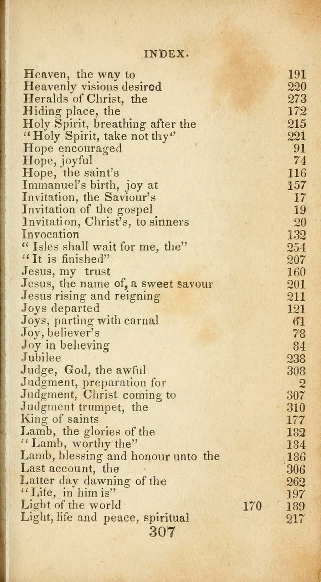 Sacred lyrics, or Select hymns: particularly adapted to revivals of religion, and intended as a supplement to Watts.  page 307