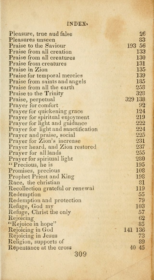 Sacred lyrics, or Select hymns: particularly adapted to revivals of religion, and intended as a supplement to Watts.  page 309