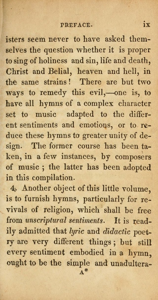 Sacred lyrics, or Select hymns: particularly adapted to revivals of religion, and intended as a supplement to Watts.  page 9