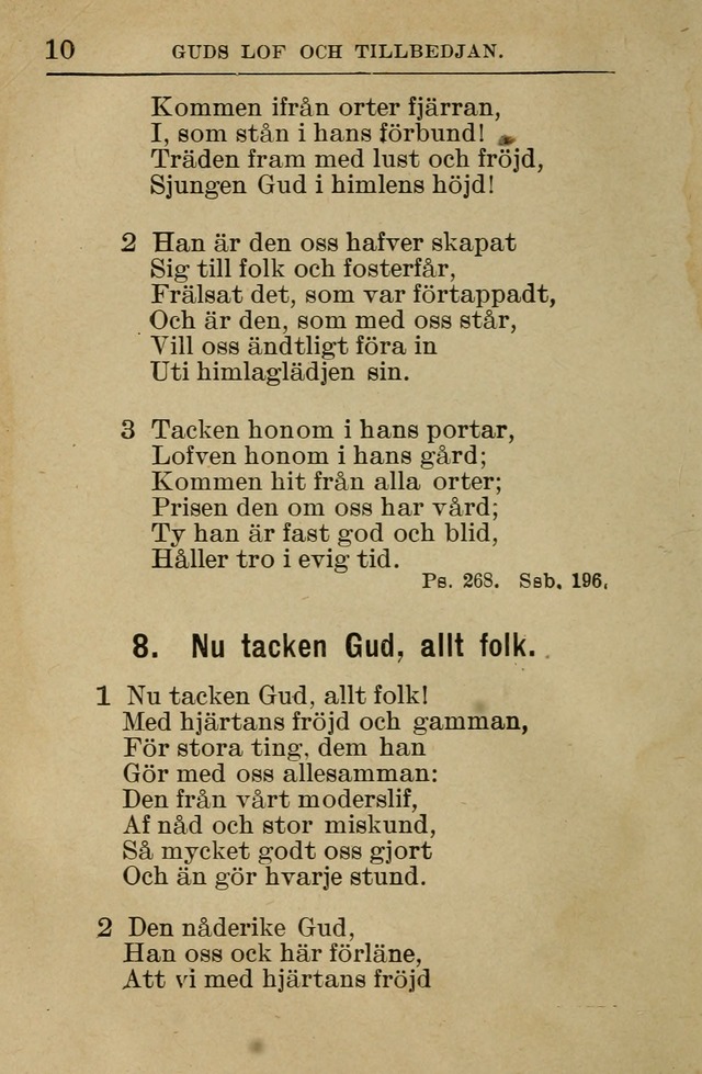 Söndagsskolbok: innehållande liturgi och sånger för söndagsskolan (Omarbetad uppl.) page 10