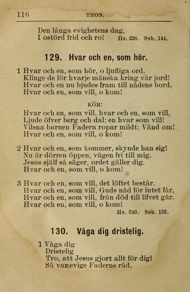 Söndagsskolbok: innehållande liturgi och sånger för söndagsskolan (Omarbetad uppl.) page 116