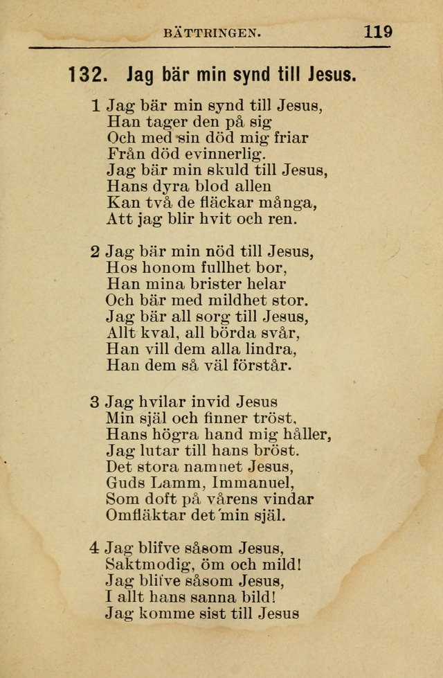 Söndagsskolbok: innehållande liturgi och sånger för söndagsskolan (Omarbetad uppl.) page 119