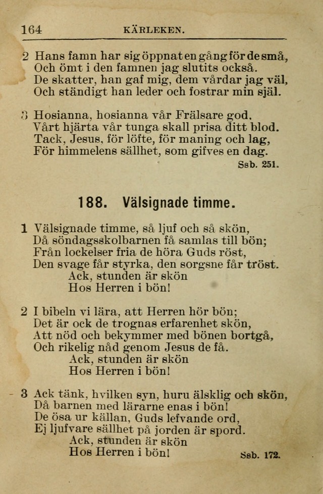 Söndagsskolbok: innehållande liturgi och sånger för söndagsskolan (Omarbetad uppl.) page 166