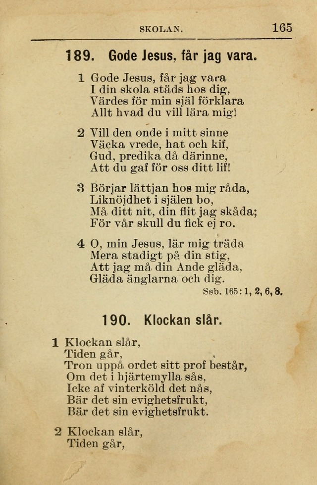 Söndagsskolbok: innehållande liturgi och sånger för söndagsskolan (Omarbetad uppl.) page 167