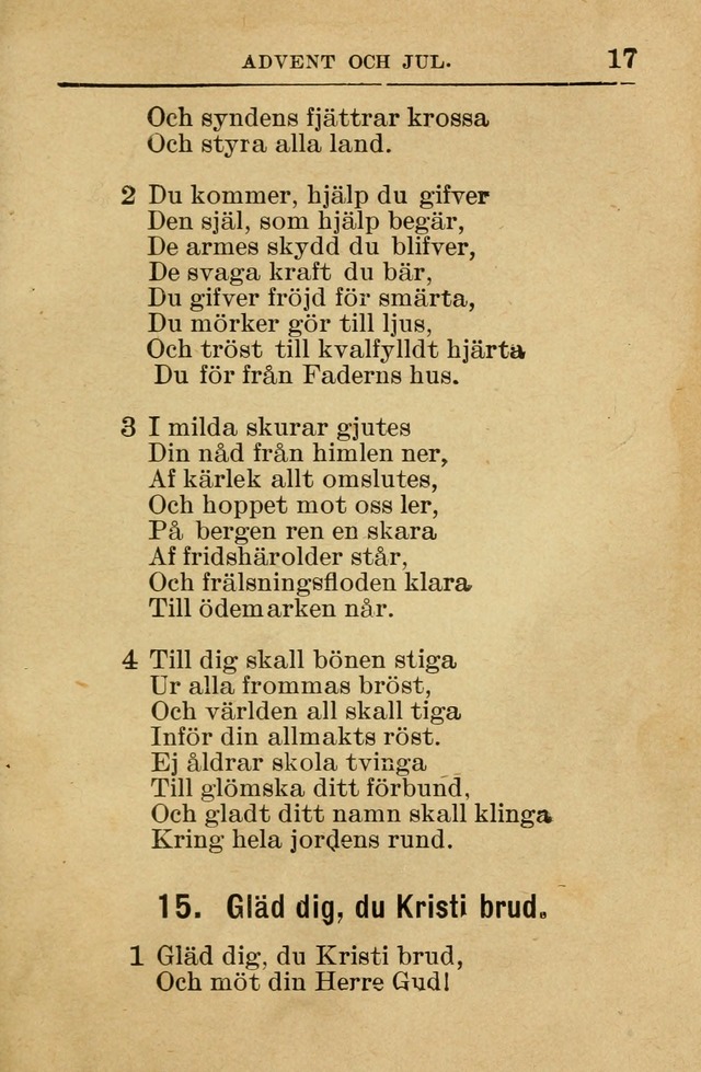 Söndagsskolbok: innehållande liturgi och sånger för söndagsskolan (Omarbetad uppl.) page 17