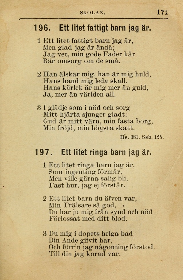 Söndagsskolbok: innehållande liturgi och sånger för söndagsskolan (Omarbetad uppl.) page 173