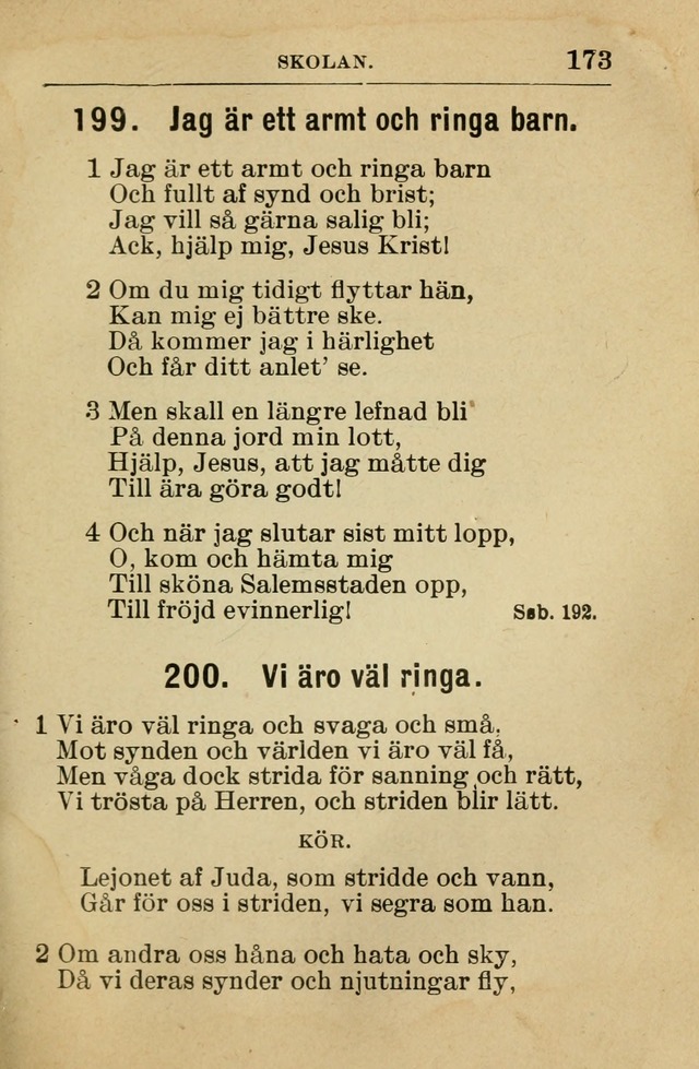 Söndagsskolbok: innehållande liturgi och sånger för söndagsskolan (Omarbetad uppl.) page 175