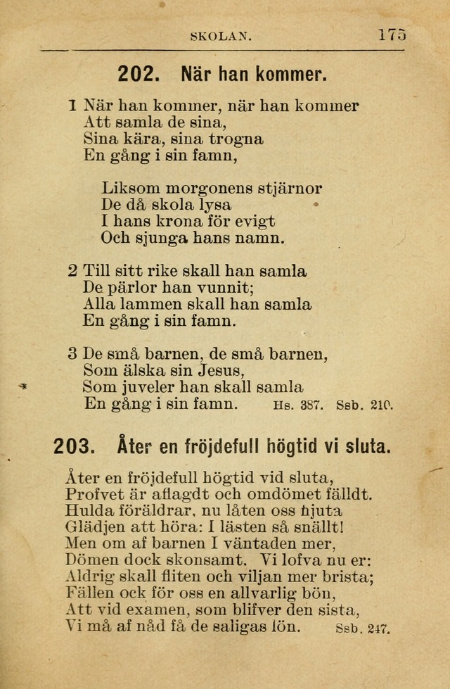 Söndagsskolbok: innehållande liturgi och sånger för söndagsskolan (Omarbetad uppl.) page 177