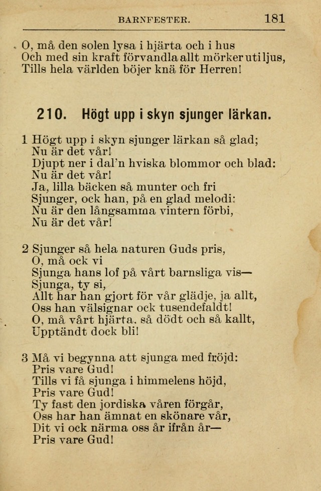 Söndagsskolbok: innehållande liturgi och sånger för söndagsskolan (Omarbetad uppl.) page 183