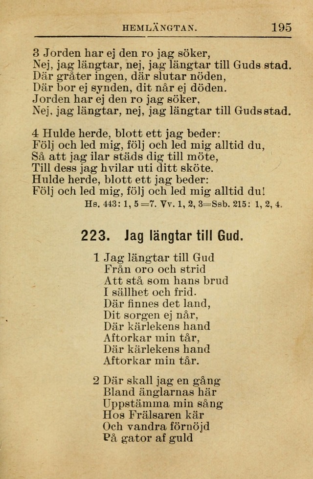 Söndagsskolbok: innehållande liturgi och sånger för söndagsskolan (Omarbetad uppl.) page 197