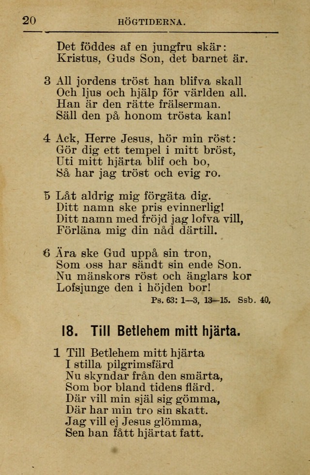 Söndagsskolbok: innehållande liturgi och sånger för söndagsskolan (Omarbetad uppl.) page 20