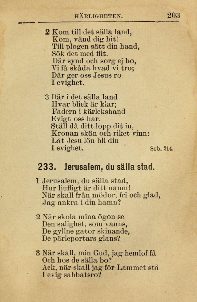 Söndagsskolbok: innehållande liturgi och sånger för söndagsskolan (Omarbetad uppl.) page 205