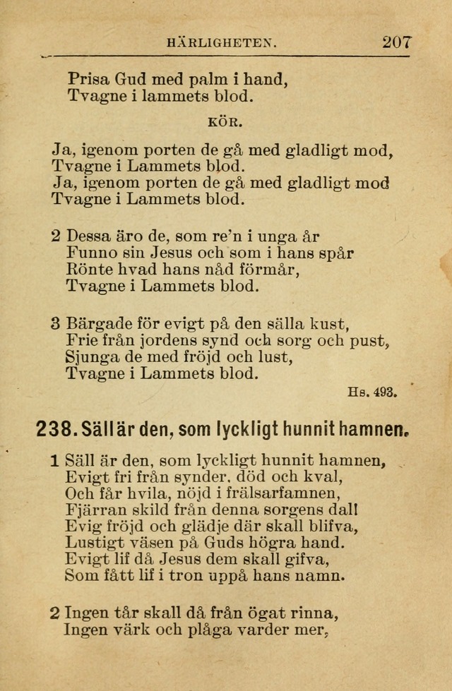 Söndagsskolbok: innehållande liturgi och sånger för söndagsskolan (Omarbetad uppl.) page 209