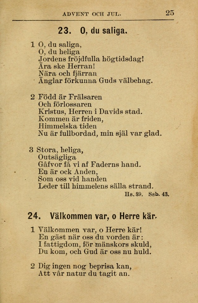 Söndagsskolbok: innehållande liturgi och sånger för söndagsskolan (Omarbetad uppl.) page 25