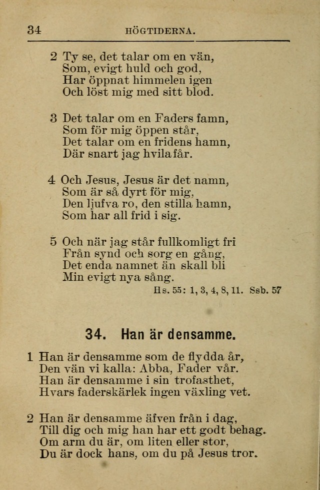 Söndagsskolbok: innehållande liturgi och sånger för söndagsskolan (Omarbetad uppl.) page 34