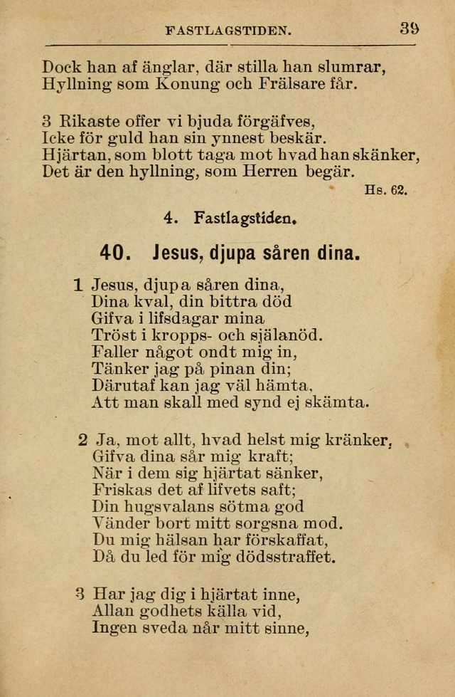 Söndagsskolbok: innehållande liturgi och sånger för söndagsskolan (Omarbetad uppl.) page 39