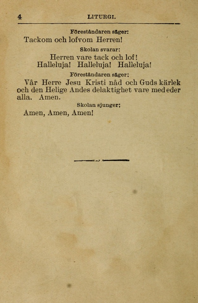 Söndagsskolbok: innehållande liturgi och sånger för söndagsskolan (Omarbetad uppl.) page 4