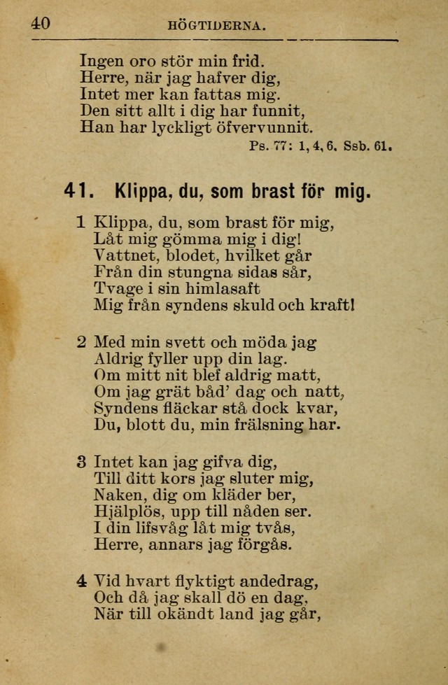 Söndagsskolbok: innehållande liturgi och sånger för söndagsskolan (Omarbetad uppl.) page 40