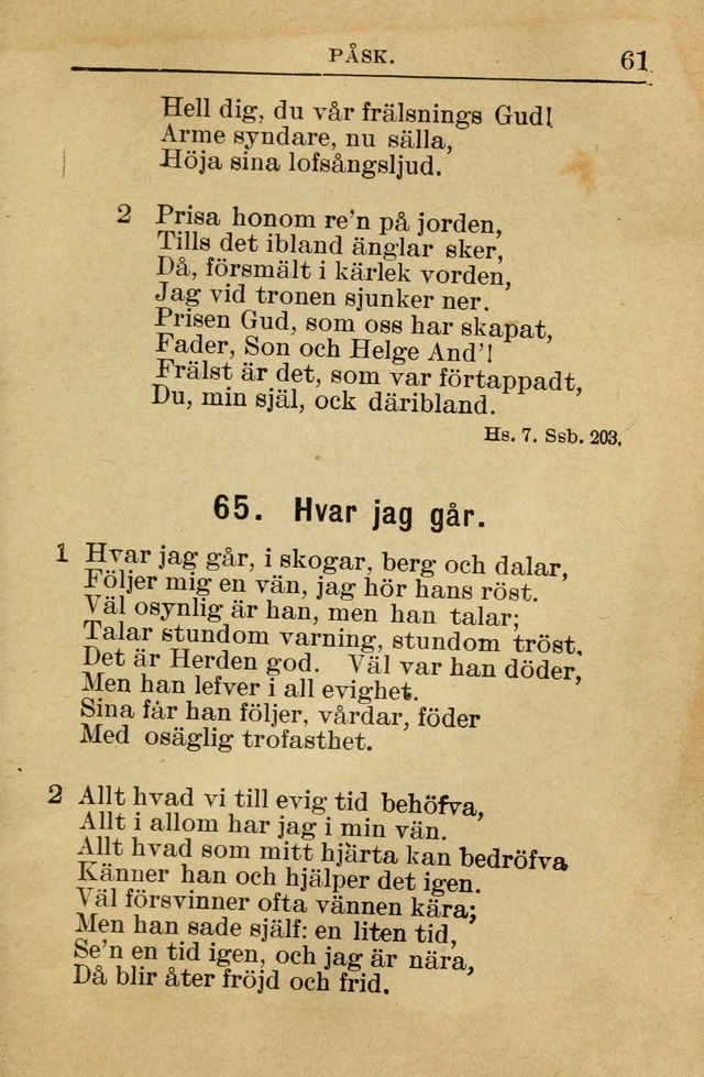 Söndagsskolbok: innehållande liturgi och sånger för söndagsskolan (Omarbetad uppl.) page 61